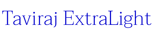 Taviraj ExtraLight шрифт
